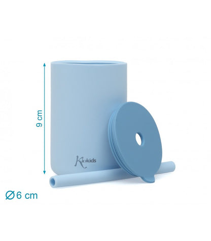 Set 2 Vasos de Silicona con Pajita de Kiokids