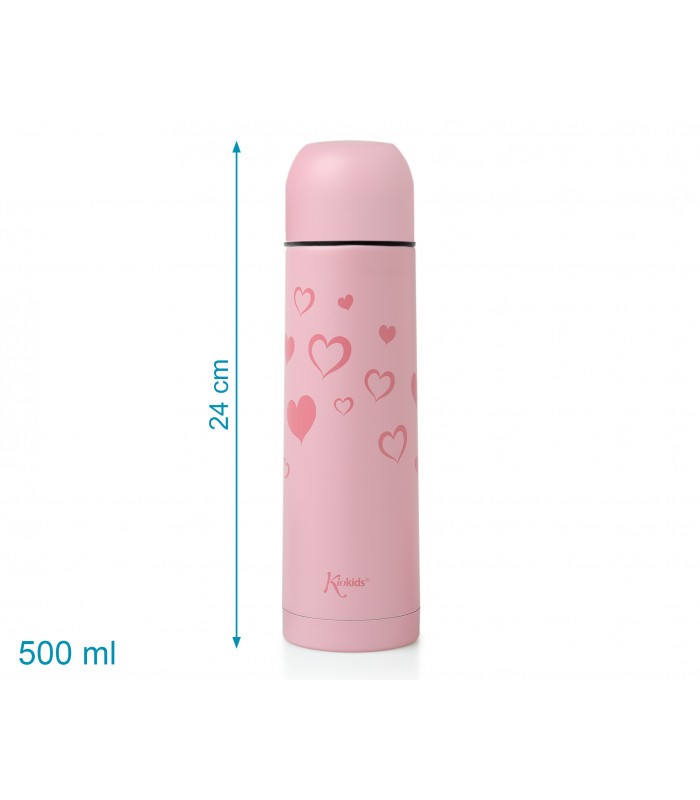 Termo Para Líquidos 500ML Corazones y Estrellas De Kiokids