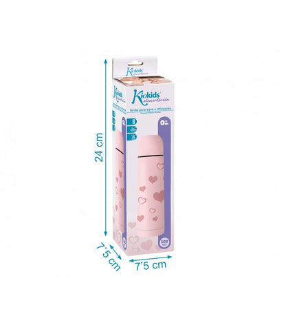 Termo Para Líquidos 500ML Corazones y Estrellas De Kiokids