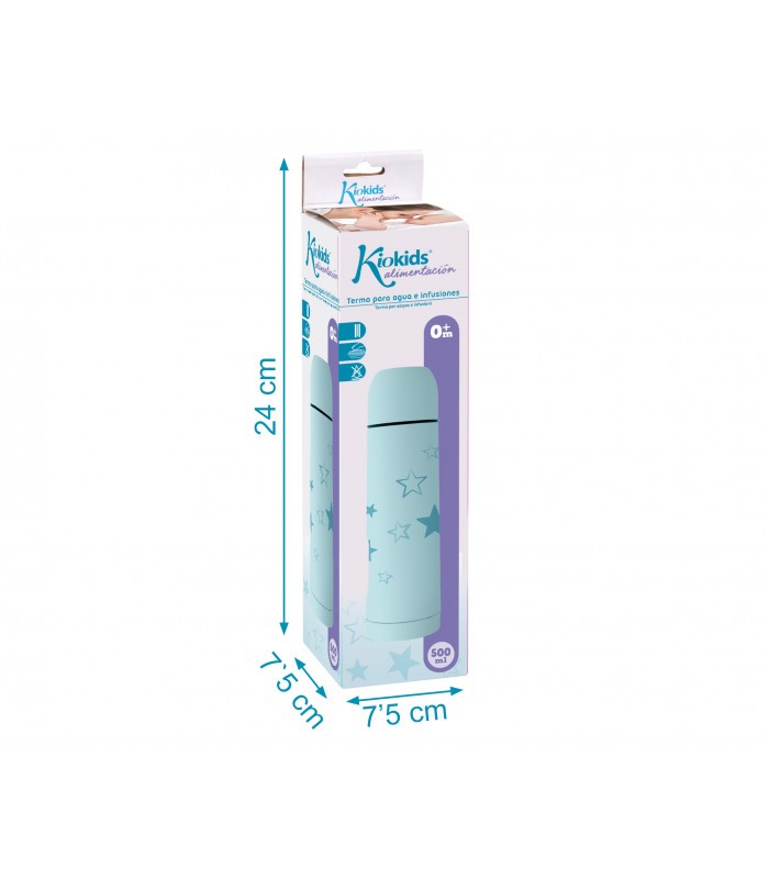 Termo Para Líquidos 500ML Corazones y Estrellas De Kiokids