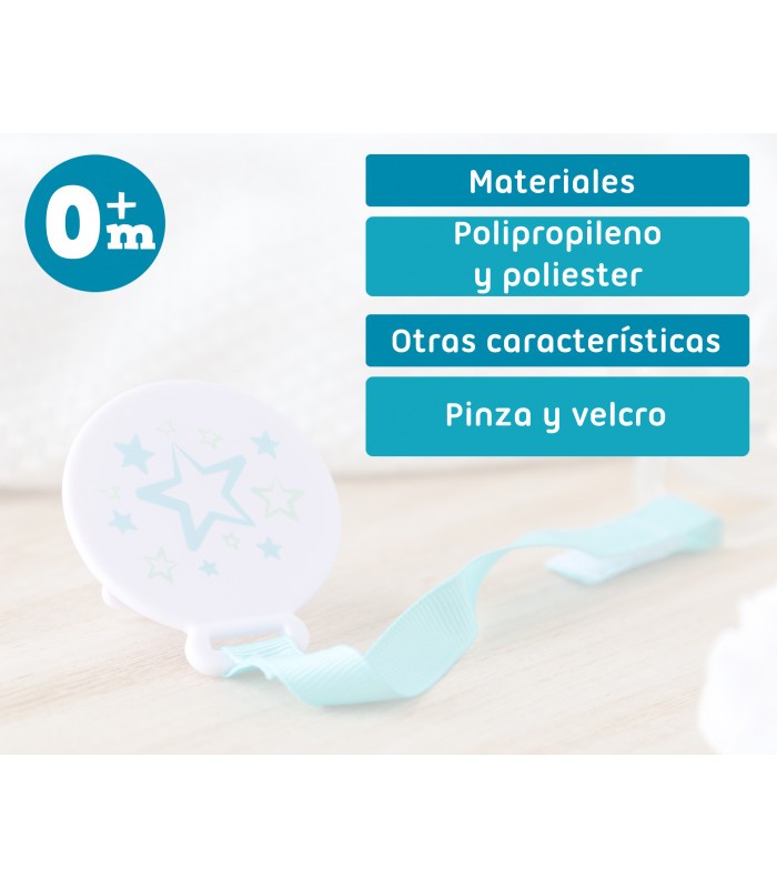 Pinza Sujetachupete Corazón/Estrella/Gatito de Kiokids