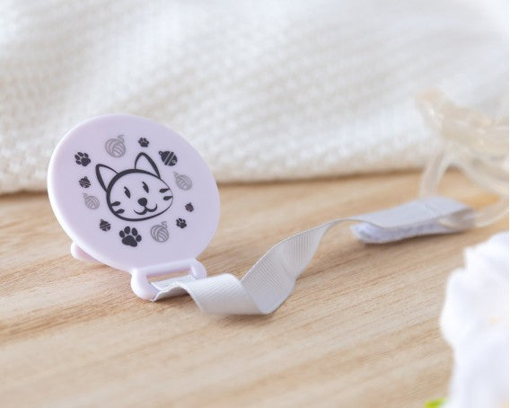 Pinza Sujetachupete Corazón/Estrella/Gatito de Kiokids