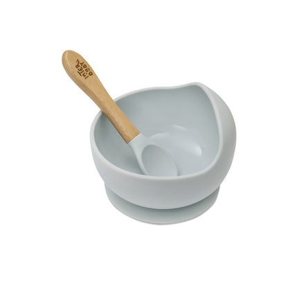 Cuenco con Ventosa + Cuchara de Silicona de Interbaby