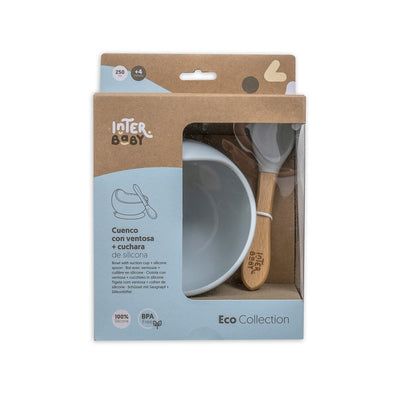 Cuenco con Ventosa + Cuchara de Silicona de Interbaby