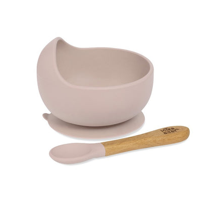 Cuenco con Ventosa + Cuchara de Silicona de Interbaby