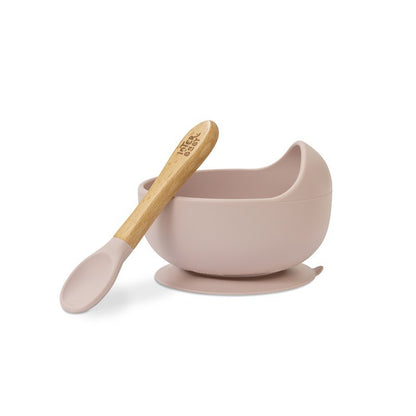 Cuenco con Ventosa + Cuchara de Silicona de Interbaby