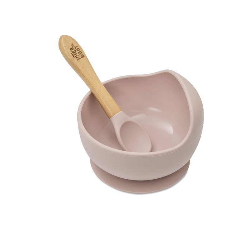 Cuenco con Ventosa + Cuchara de Silicona de Interbaby