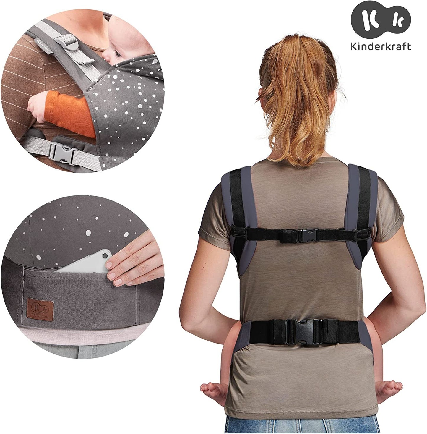 Mochila Portabebé NINO Confetti de Kinderkraft