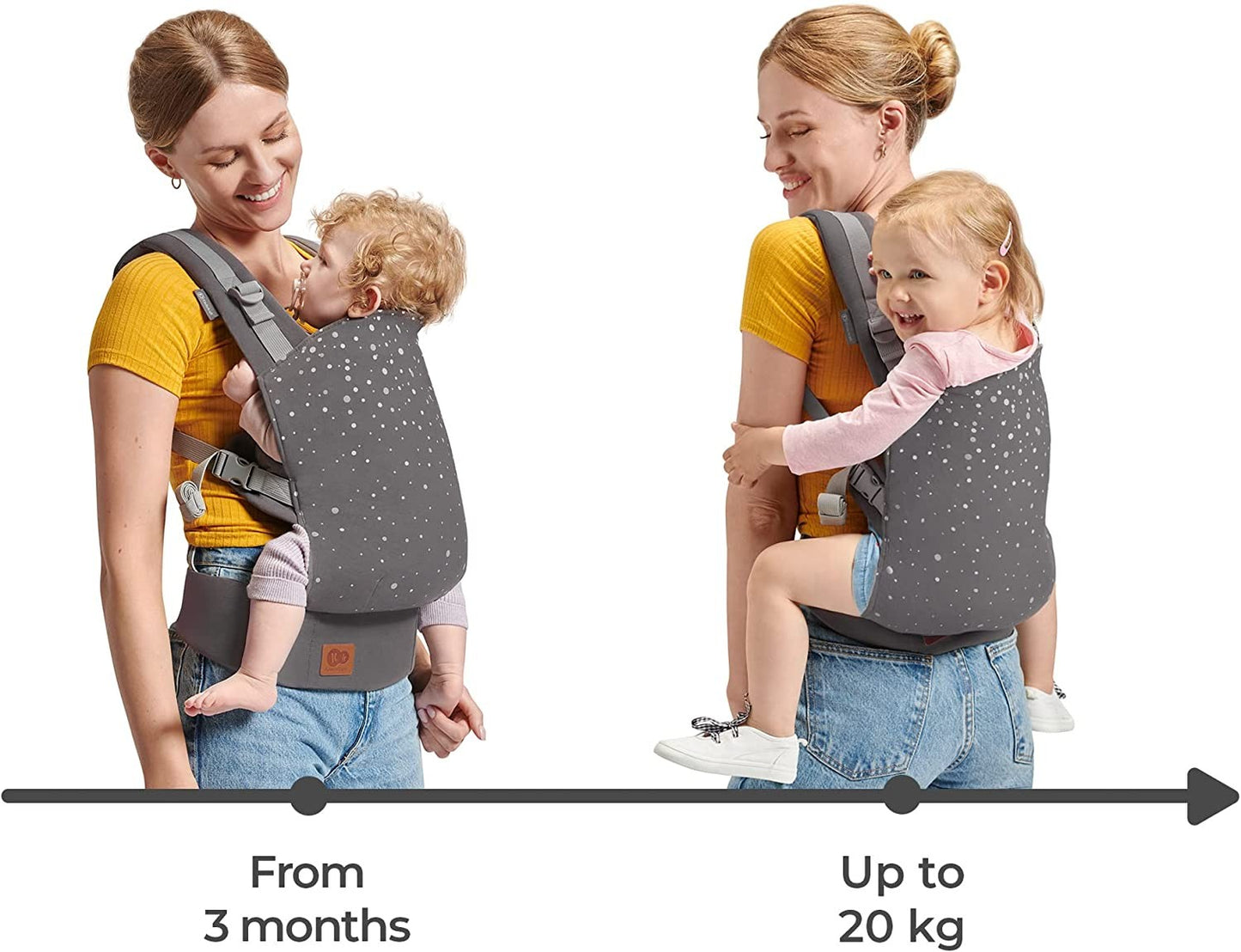Mochila Portabebé NINO Confetti de Kinderkraft
