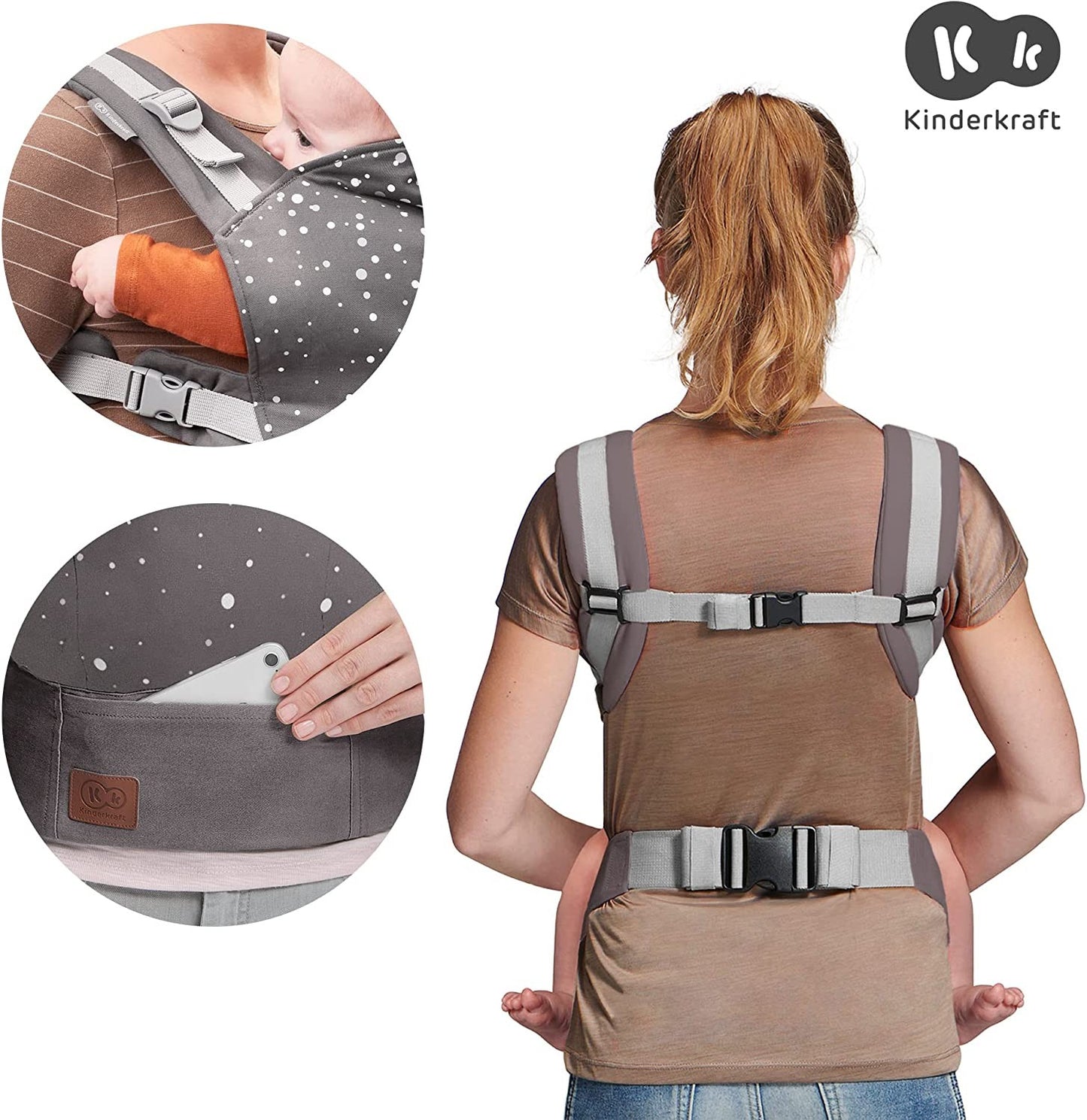 Mochila Portabebé NINO Confetti de Kinderkraft
