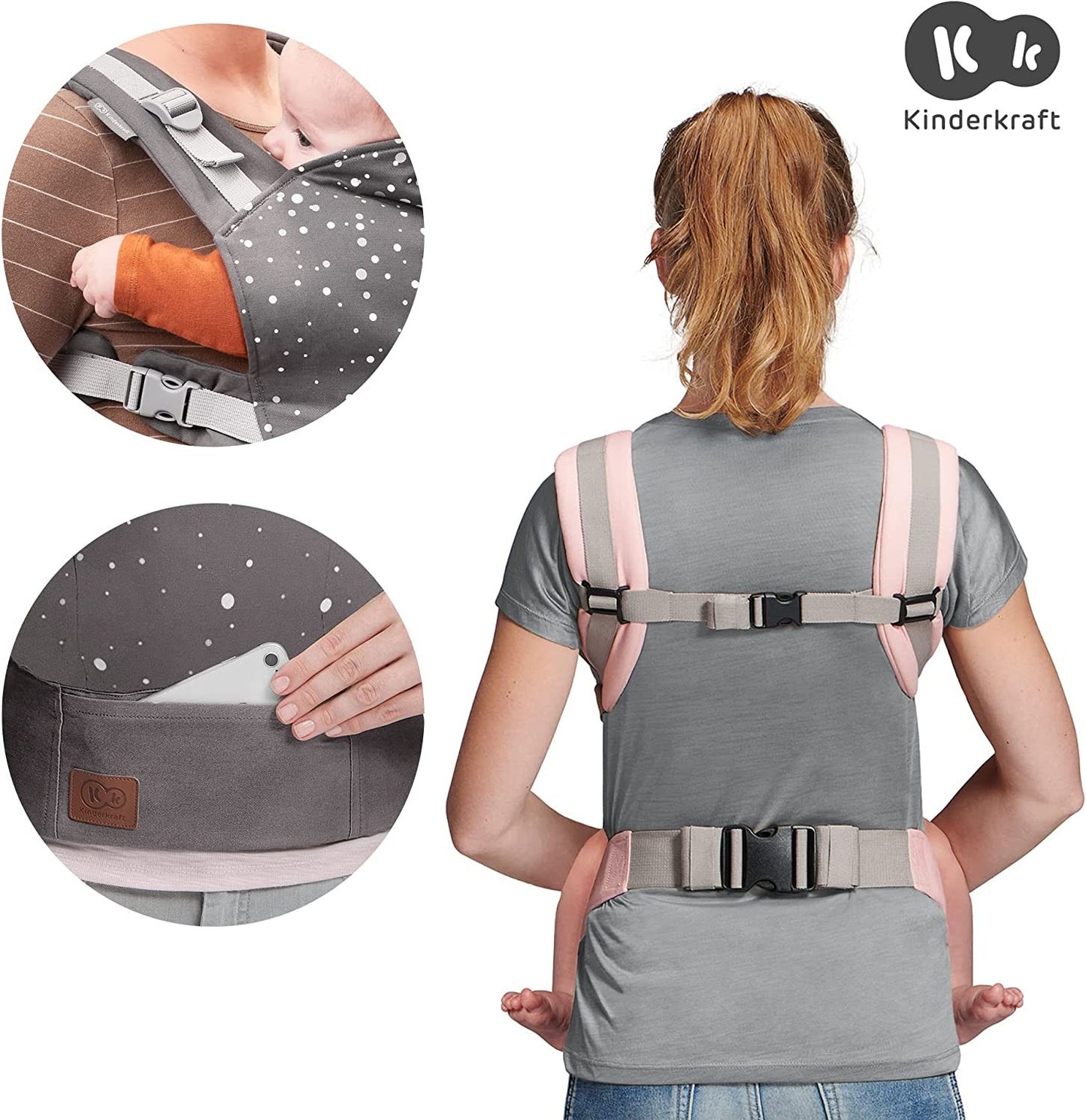 Mochila Portabebé NINO Confetti de Kinderkraft