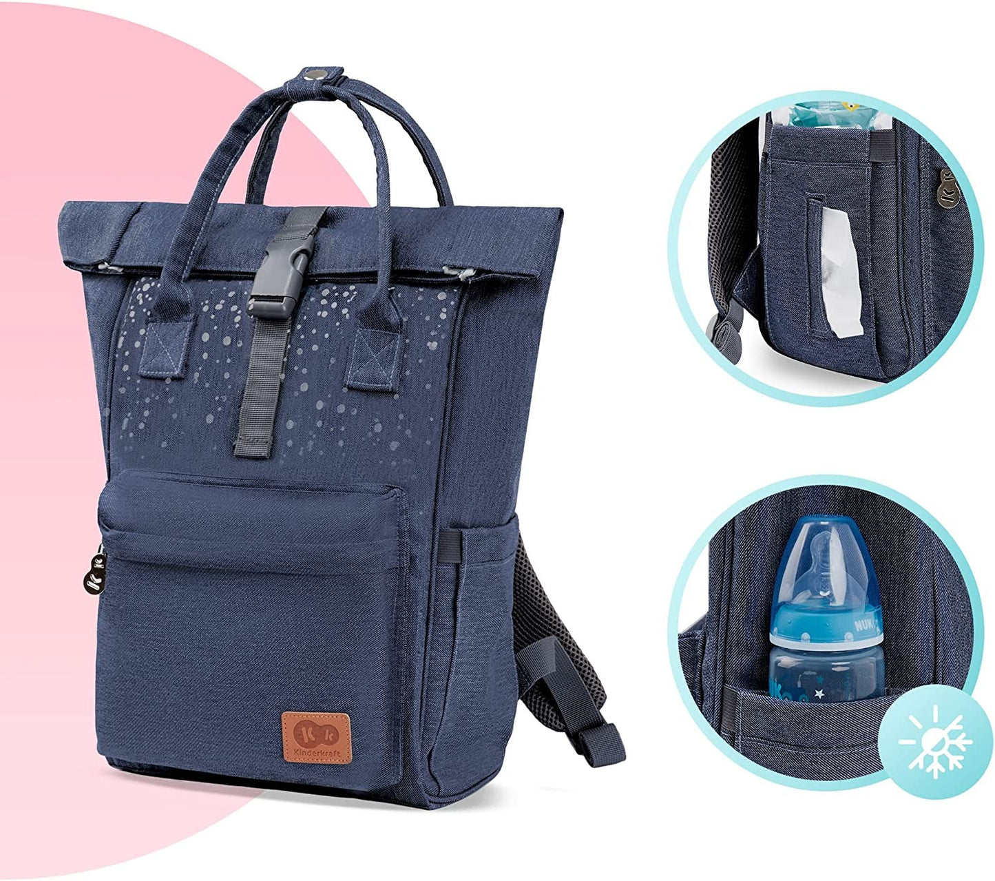 MOCHILA UNIVERSAL MOONPACK CONFETTI DE KINDERKRAFT
