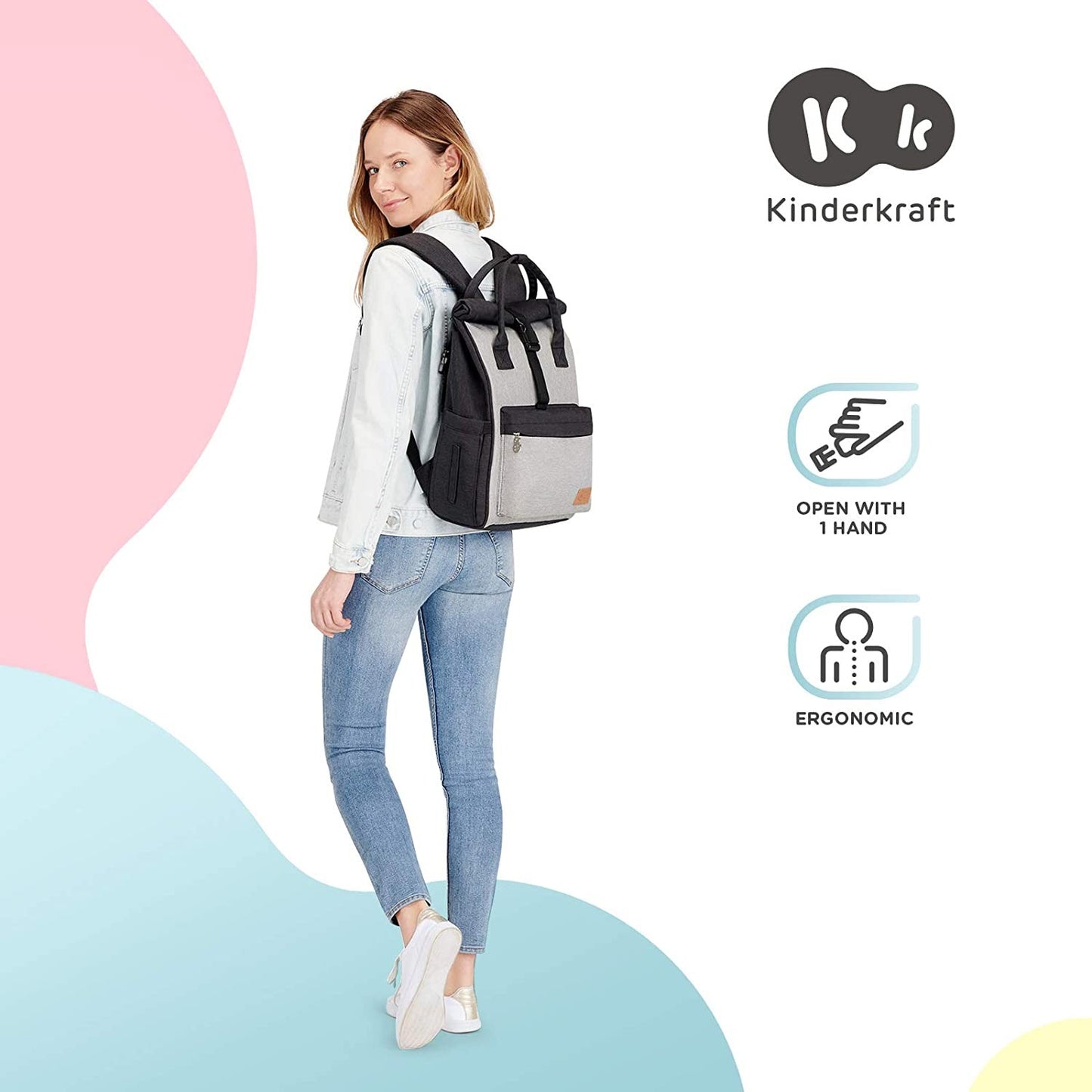 MOCHILA UNIVERSAL MOONPACK CONFETTI DE KINDERKRAFT