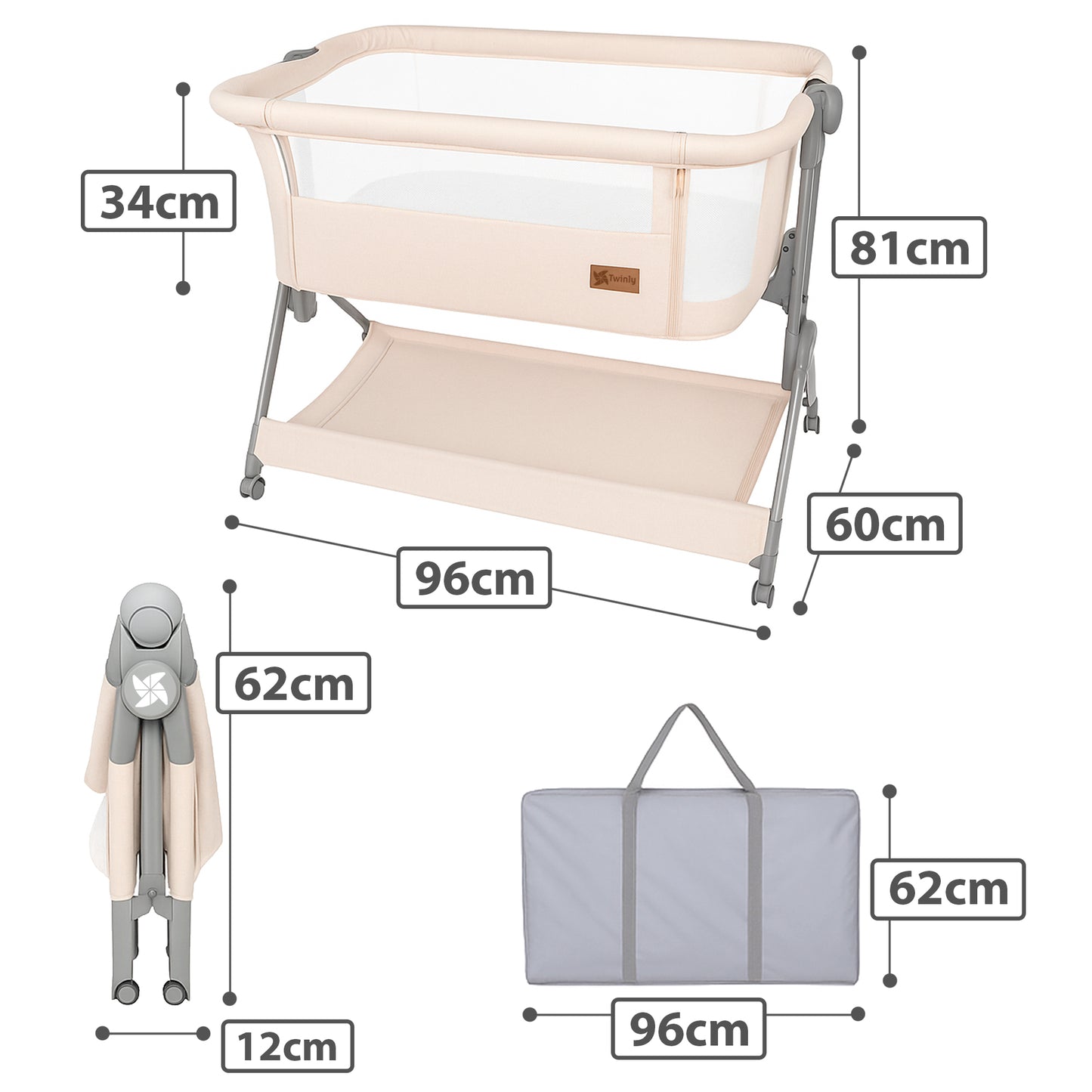 Minicuna Colecho Plegable Comfortly de Twinly