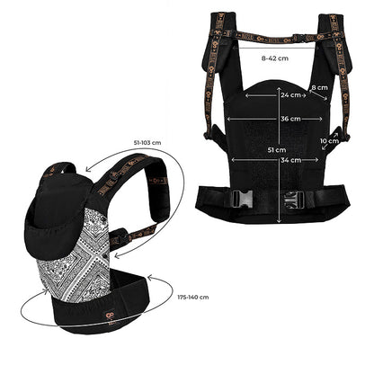 Mochila Portabebés Ergonómica HUGGY Kinderkraft x BIZUU | Desde 3 Meses hasta 20 kg
