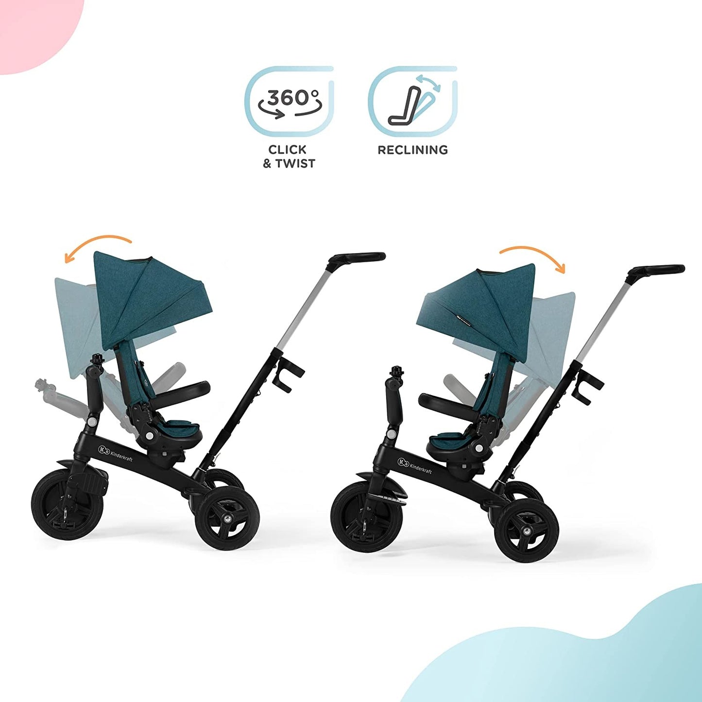 Triciclo Reclinable Twipper de Kinderkraft