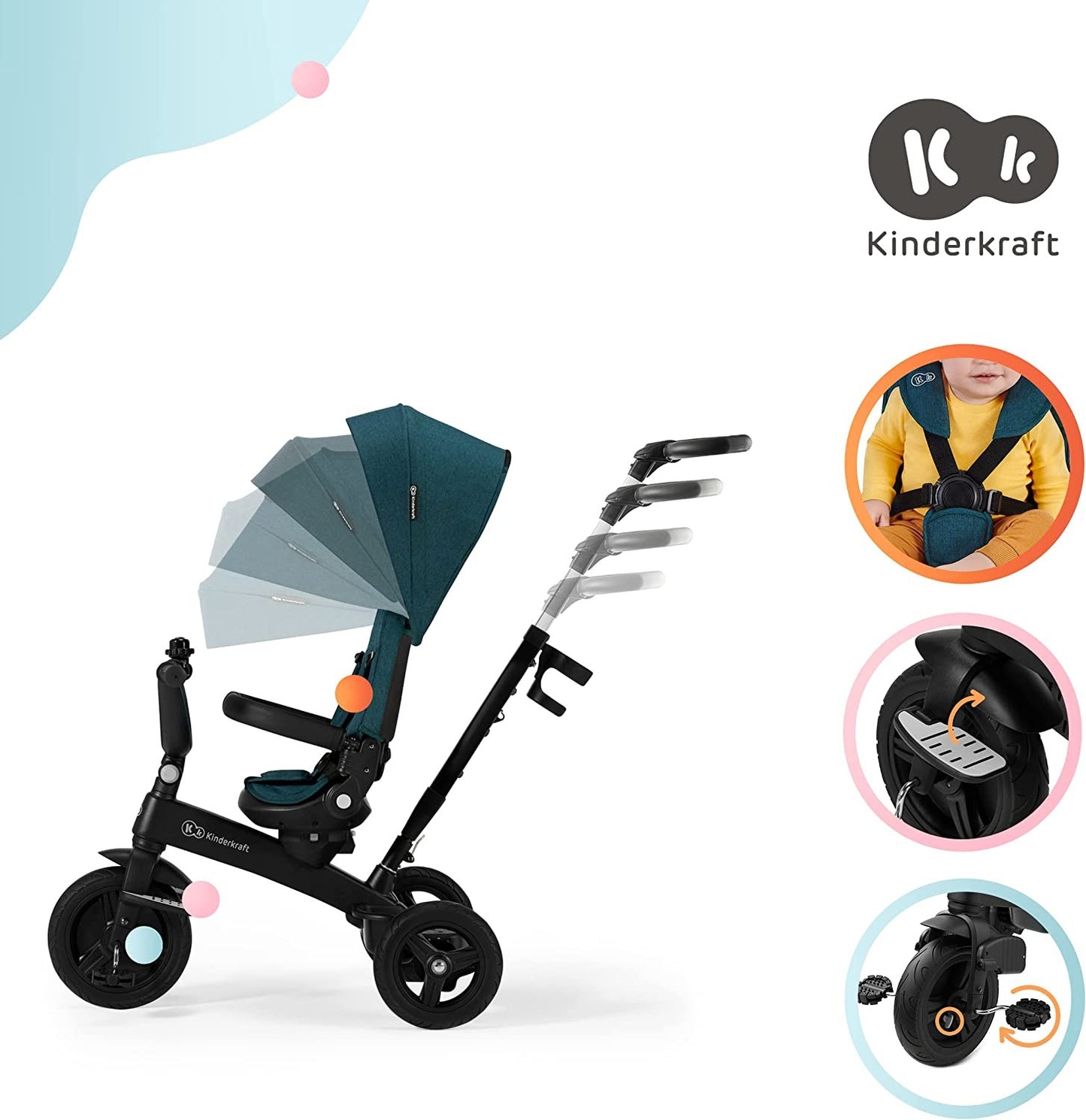 Triciclo Reclinable Twipper de Kinderkraft