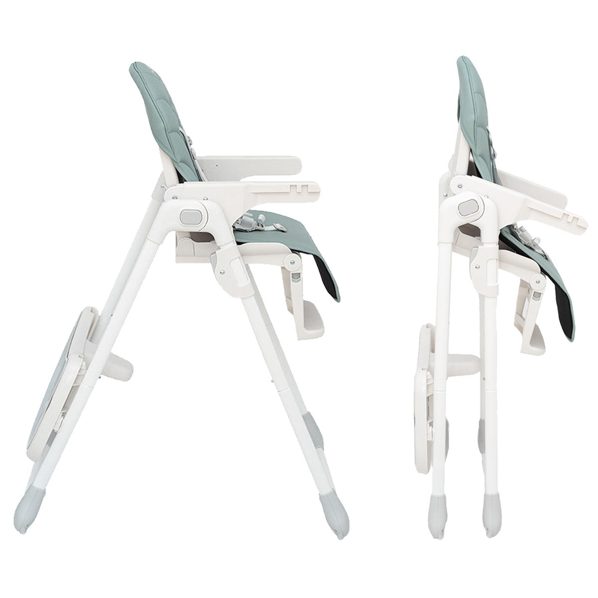 Olmitos – Trona bebe ligera multi posiciones – Asiento regulable con bandeja extraíble – Incluye ruedas y fácil plegado
