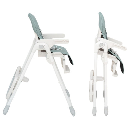 Olmitos – Trona bebe ligera multi posiciones – Asiento regulable con bandeja extraíble – Incluye ruedas y fácil plegado
