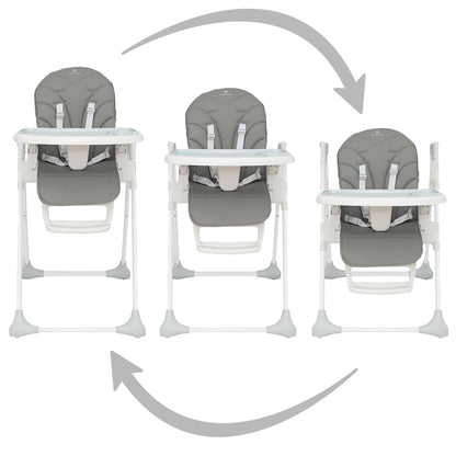 Olmitos – Trona bebe ligera multi posiciones – Asiento regulable con bandeja extraíble – Incluye ruedas y fácil plegado