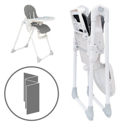 Olmitos – Trona bebe ligera multi posiciones – Asiento regulable con bandeja extraíble – Incluye ruedas y fácil plegado