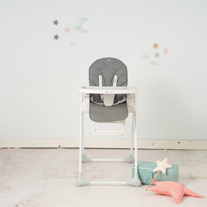 Olmitos – Trona bebe ligera multi posiciones – Asiento regulable con bandeja extraíble – Incluye ruedas y fácil plegado