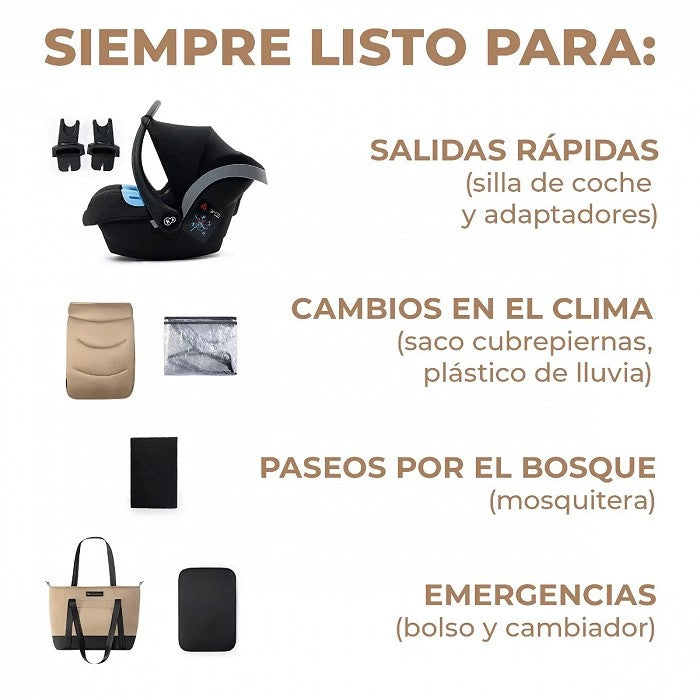 Cochecito Prime 2 de Kinderkraft - Trio 3 en 1