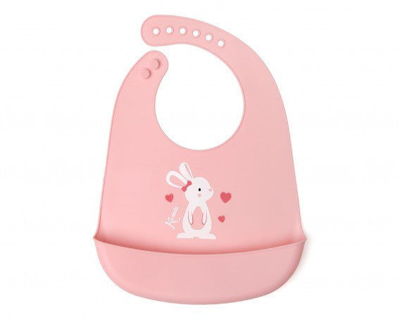 Babero blandito de silicona Conejito/Dino de Kiokids