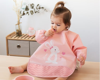 Babero impermeable con mangas Conejito/Dino de Kiokids