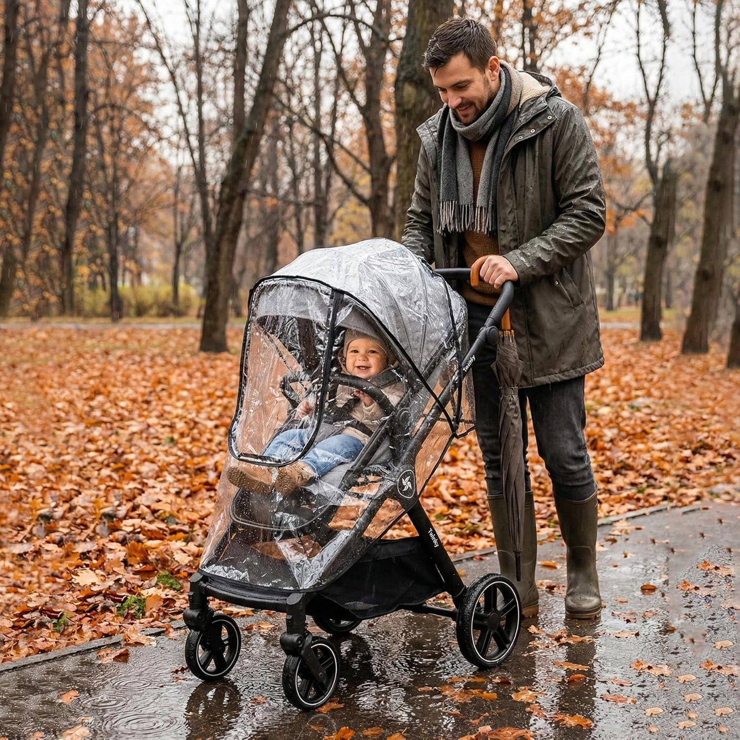 Cochecito Convertible Bebé 3 en 1 Fabuly con silla de coche i-size, Incluye Bolso, Mosquitera, Plastico lluvia de Twinly