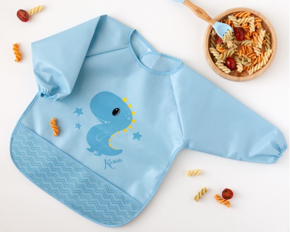 Babero impermeable con mangas Conejito/Dino de Kiokids