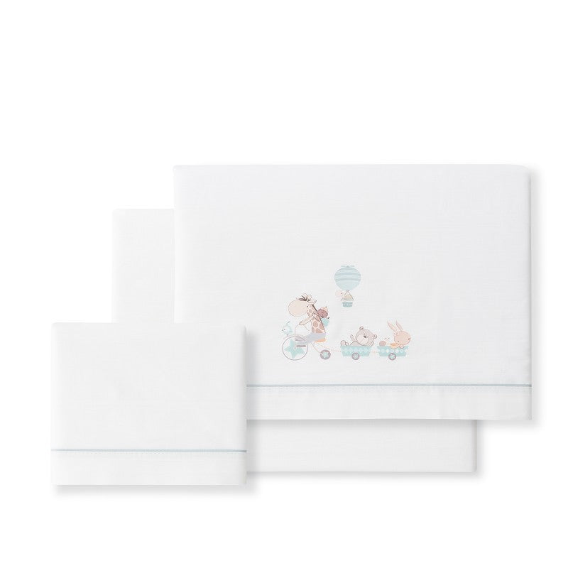 Tríptico cuna 100% algodón Jirafa + chupetero de Interbaby