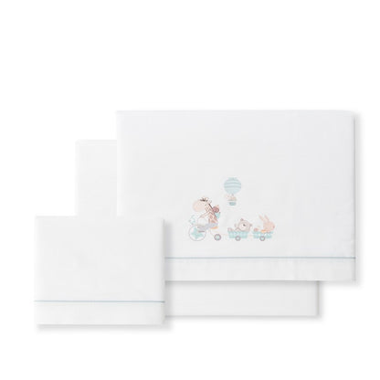 Tríptico cuna 100% algodón Jirafa + chupetero de Interbaby