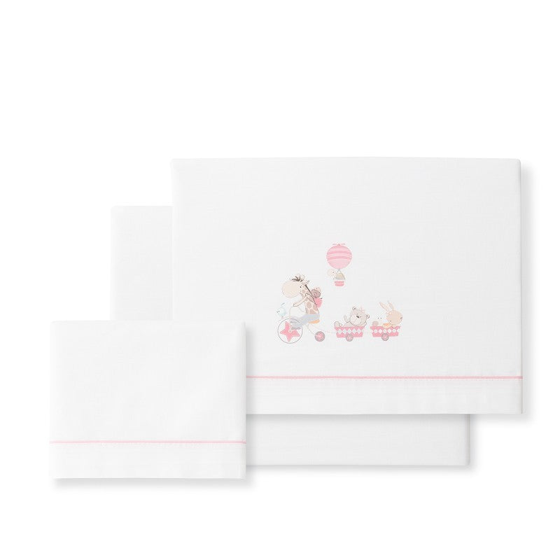 Tríptico cuna 100% algodón Jirafa + chupetero de Interbaby