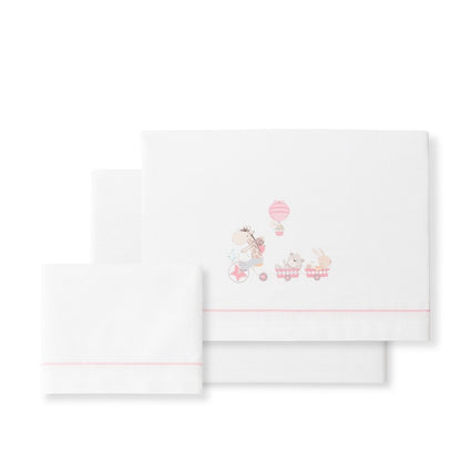 Tríptico cuna 100% algodón Jirafa + chupetero de Interbaby