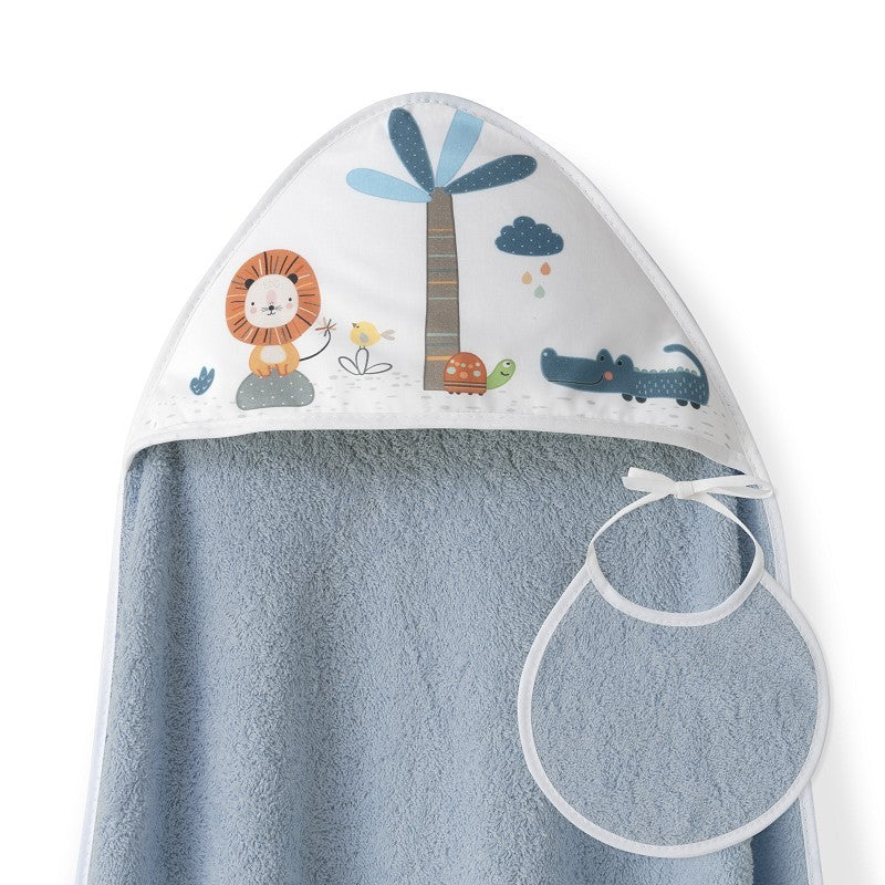 Capa de baño + babero León Palmera de Interbaby
