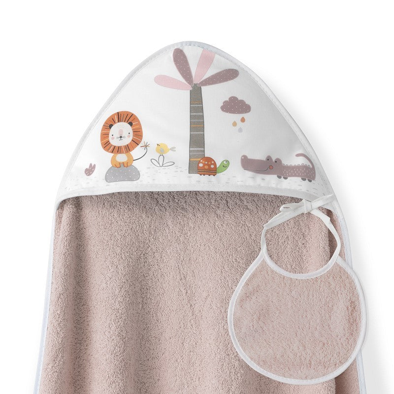 Capa de baño + babero León Palmera de Interbaby