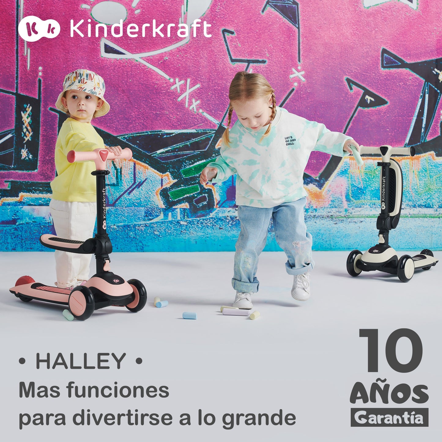 Bicicleta correpasillos 2 en 1 - HALLEY Kinderkraft bicicleta y patinete