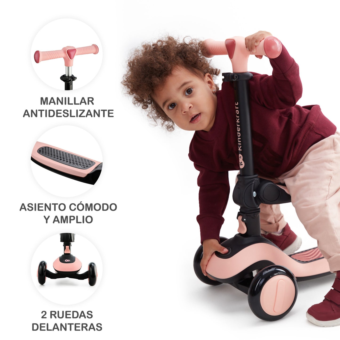 Bicicleta correpasillos 2 en 1 - HALLEY Kinderkraft bicicleta y patinete