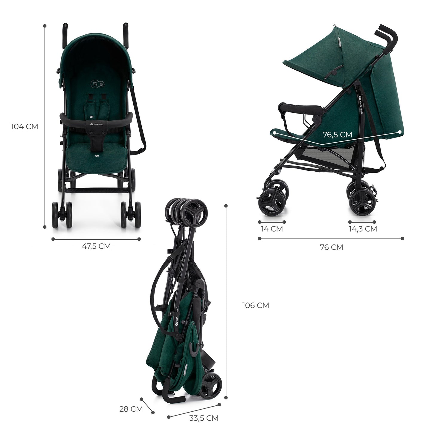 Silla de paseo ligera TIK de Kinderkraft