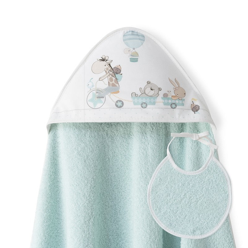Capa de baño + babero Jirafa de Interbaby