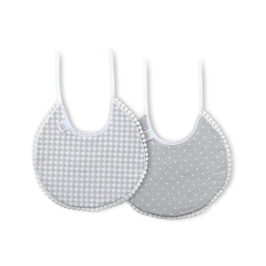 Pack 2 baberos vichy/lunares de Interbaby