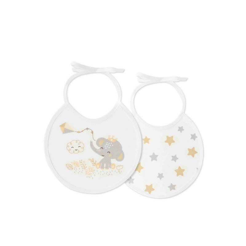 Pack 2 baberos Elefante/Estrellas de Interbaby