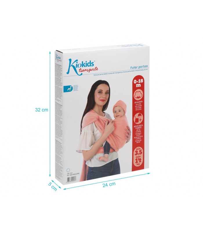 Fular semielástico para porteo de Kiokids