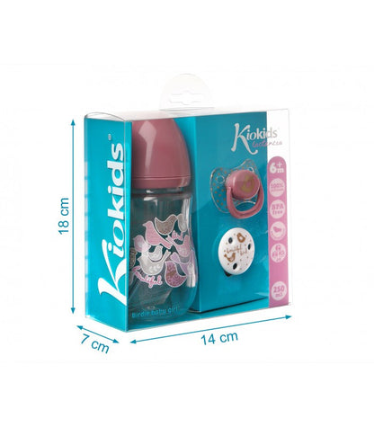 Set Biberón + Chupete + Chupetero pinza de Kiokids