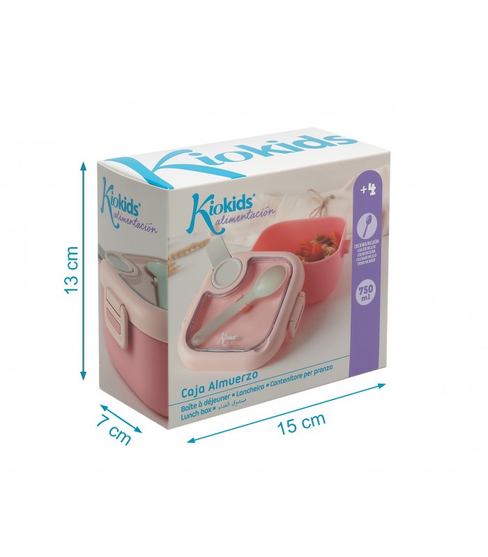 Caja almuerzo con cuchara 750 ml de Kiokids