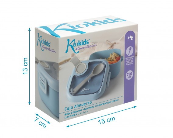Caja almuerzo con cuchara 750 ml de Kiokids