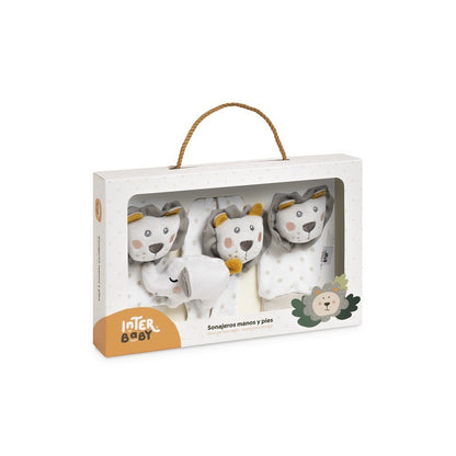 Set sonajeros para manos y pies divertidos animalitos de Interbaby