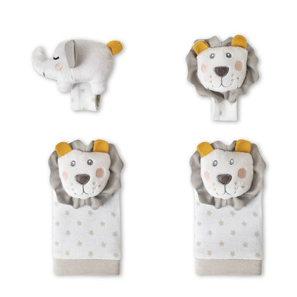 Set sonajeros para manos y pies divertidos animalitos de Interbaby