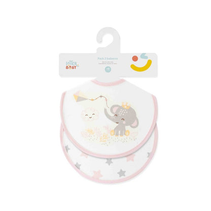 Pack 2 baberos Elefante/Estrellas de Interbaby